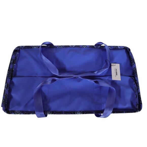 Vera Bradley Large Collapsible Car Storage Tote - Baja Blue Tile - NWT - Picture 6 of 6